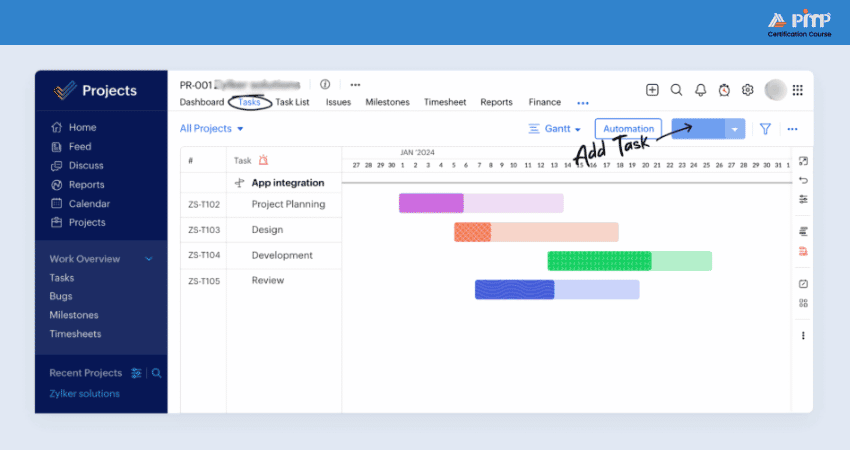 Zoho Projects Optimized for Task Automation Zoho Projects Optimized for Task Automation