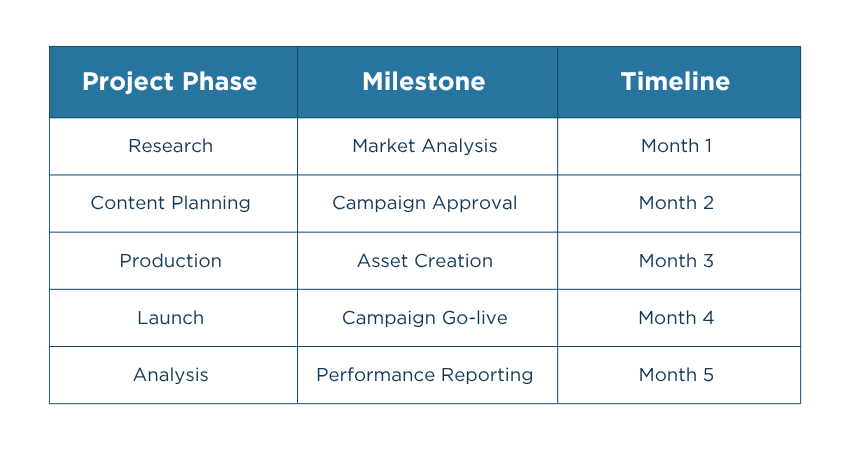 Marketing Campaign Roadmap Example